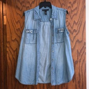 INC Jean vest